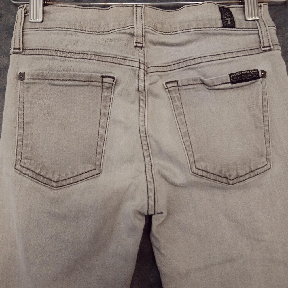 7 For All Mankind Jeans Womens 24 Gray The‎ Skinny Stretch Denim Five Pocket - Picture 6 of 11